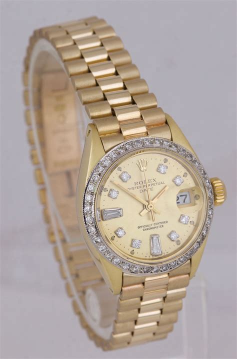 women gold rolex|18k gold Rolex women's watch.